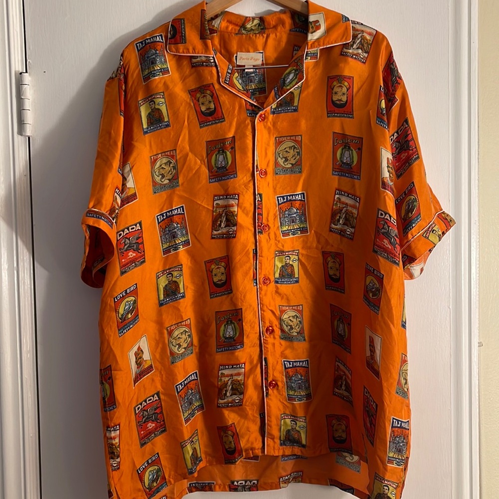 PERTE D'EGO - Silk Matchbox Shirt - Size Medium